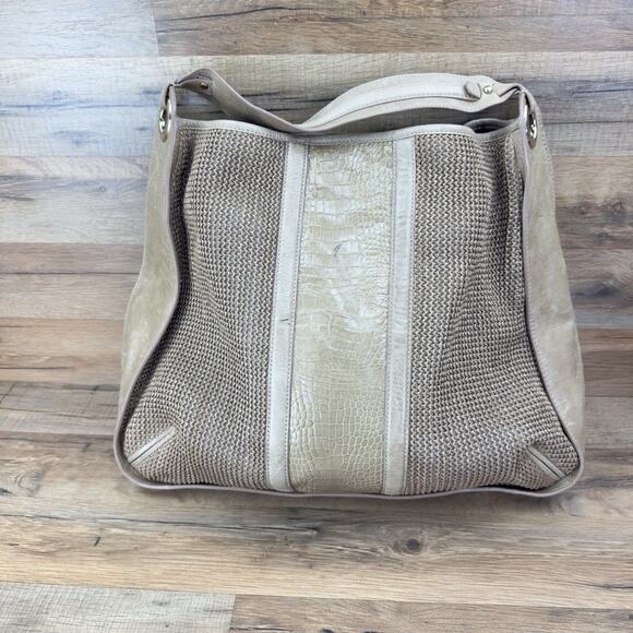 Talbots Satchel Snakeskin and Knit Shoulder | Mercari Talbots Large Satchel Snakeskin and Knit Shoulder Bag -Light Brown & Great Cond.